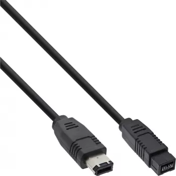 FireWire 400 to 800 Cable InLine 36901 1m Male/Male Black
