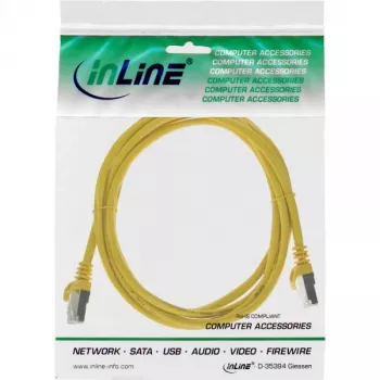 InLine Patch Cable SF/UTP Cat.5e yellow 0.25m