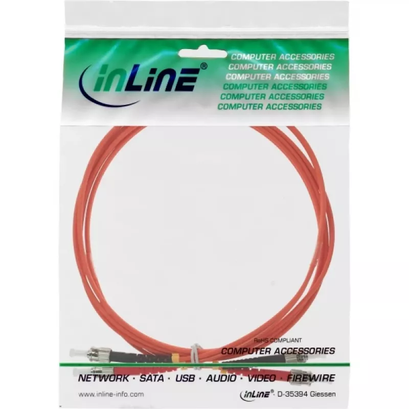 InLine Fiber Optical Duplex Cable ST/ST 50/125µm OM2 2m