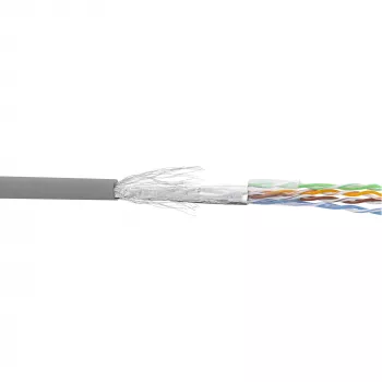 InLine Patch Cable SF/UTP Cat.5e AWG26 CCA PVC grey 500m