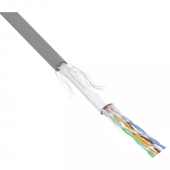 InLine Patch Cable SF/UTP Cat.5e AWG26 CCA PVC grey 500m