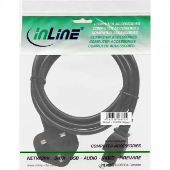 InLine power cable for notebook England 3 Pin coupling 2m