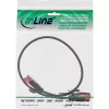 InLine Slim Patch cable, U/UTP, Cat.6, black, 0.3m