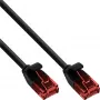 InLine Slim Patch cable, U/UTP, Cat.6, black, 2.5m