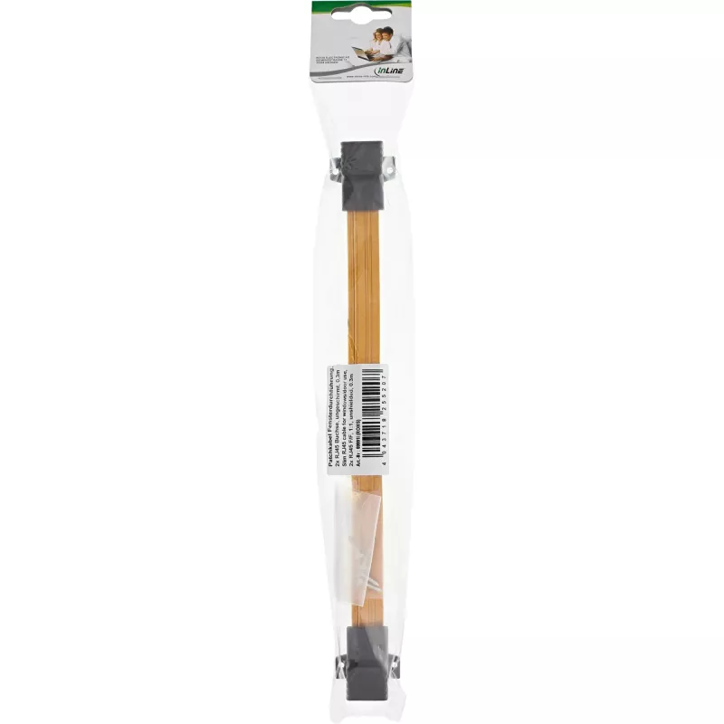 InLine Slim RJ45 cable for windows/door use, 2x RJ45 F/F, 1:1, unshielded, 0.3m