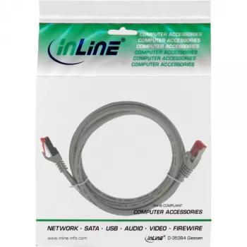 InLine Patch Cable S/FTP PiMF Cat.6 250MHz PVC copper grey 0.25m