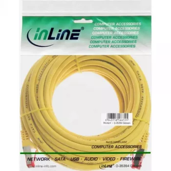 InLine Patch Cable S/FTP PiMF Cat.6 250MHz PVC copper yellow 15m