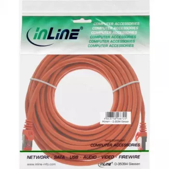 InLine Patch Cable S/FTP PiMF Cat.6 250MHz PVC copper orange 20m