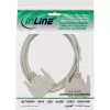 InLine serial cable molded DB25 male / male direct grey 2m