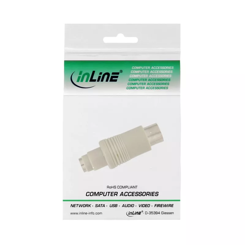 InLine Keyboard Adapter 5 Pin DIN male PS/2 female 33949