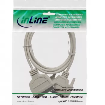 InLine printer cable Bi-Directional 25 Pin D-Sub to 36 Pin Centronics 2m