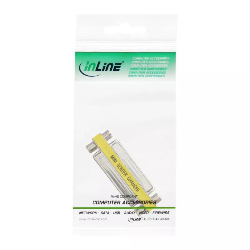 InLine Mini Gender Changer 25 Pin Sub-D female / female