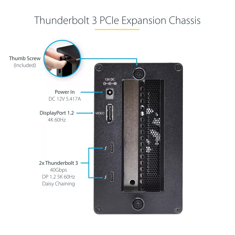 StarTech.com Single-Slot Thunderbolt 3 PCIe Expansion Chassis