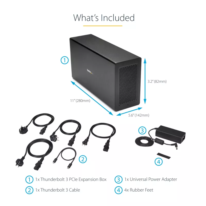 StarTech.com Single-Slot Thunderbolt 3 PCIe Expansion Chassis