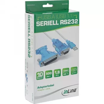 InLine USB to Serial Adapter Cable USB Type A male / DB9 male 1.8m