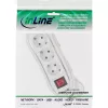 InLine Socket strip, 3-way earth contact CEE 7/3, with switch, white, 5m