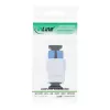 Keystone snap-in fiber optic adapter InLine SC–SC simplex SM with ceramic sleeve, flat, white