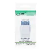 InLine FO Keystone Snap-in adaptor white, duplex LC/LC, SM, ceramic sleeve,blue