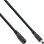 InLine DC extension cable, DC male/female 4.0x1.7mm, AWG 18, black 5m