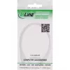 InLine DC extension cable, DC male/female 5.5x2.5mm, AWG 18, white 0.5m