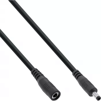 InLine DC extension cable, DC male/female 4.0x1.7mm, AWG 18, black 3m