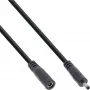 InLine DC extension cable, DC male/female 3.5x1.35mm, AWG 18, black 1m