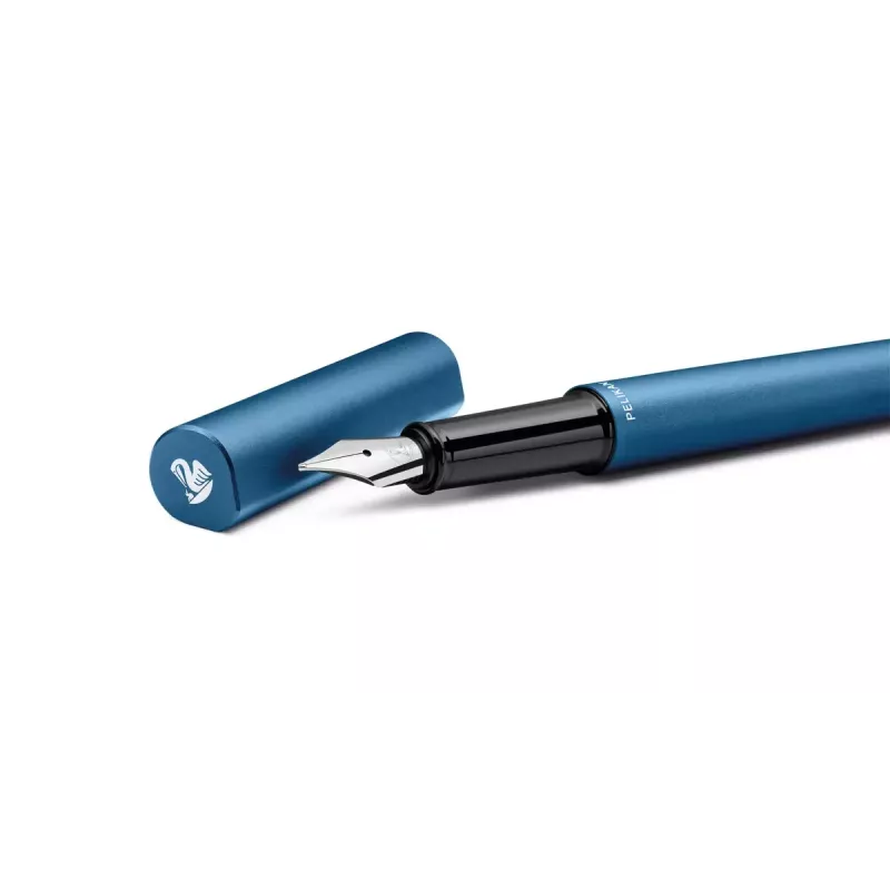 Fountain Pen Pelikan 823609 Cartridge Filling System Blue Petrol