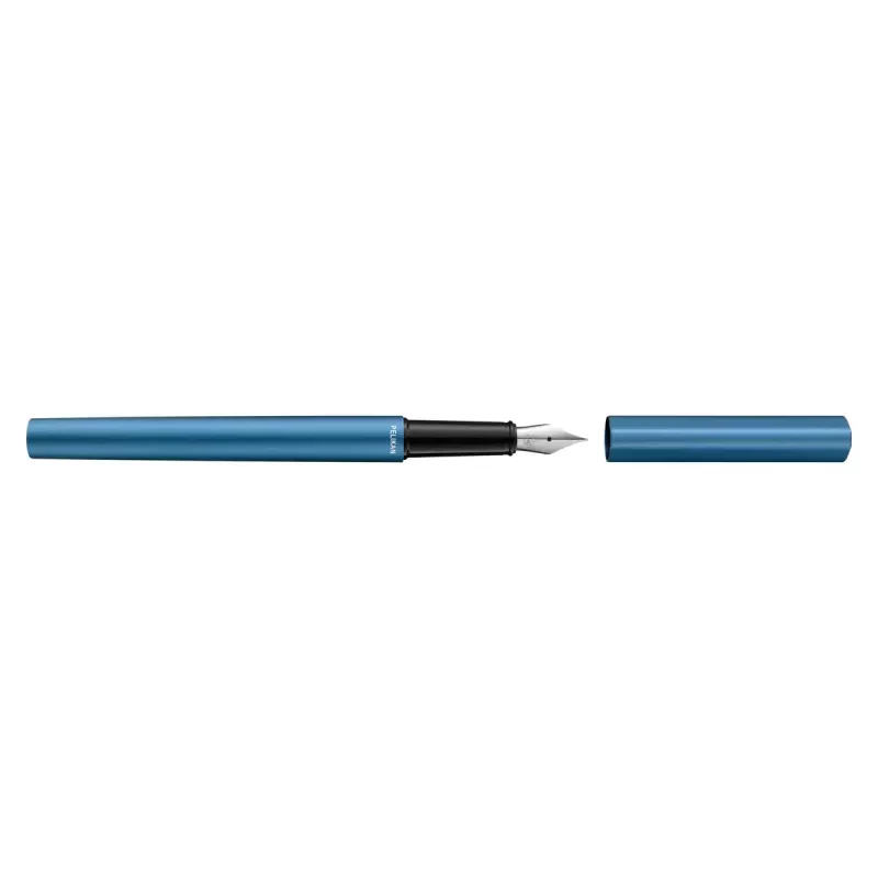 Fountain Pen Pelikan 823609 Cartridge Filling System Blue Petrol