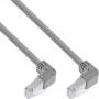 InLine Patch cable two side down angled, S/FTP (PiMf), Cat.6, 250MHz, PVC, copper, grey, 1.1m