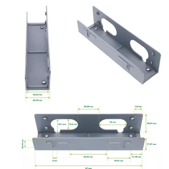 InLine Mounting Rails Brackets for 3.5 inch HDDs 59959
