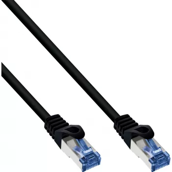 InLine Patch cable, Cat.6A, S/FTP, PUR industrial, black, 3m