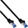 InLine Patch cable, Cat.6A, S/FTP, PE outdoor, black, 1m
