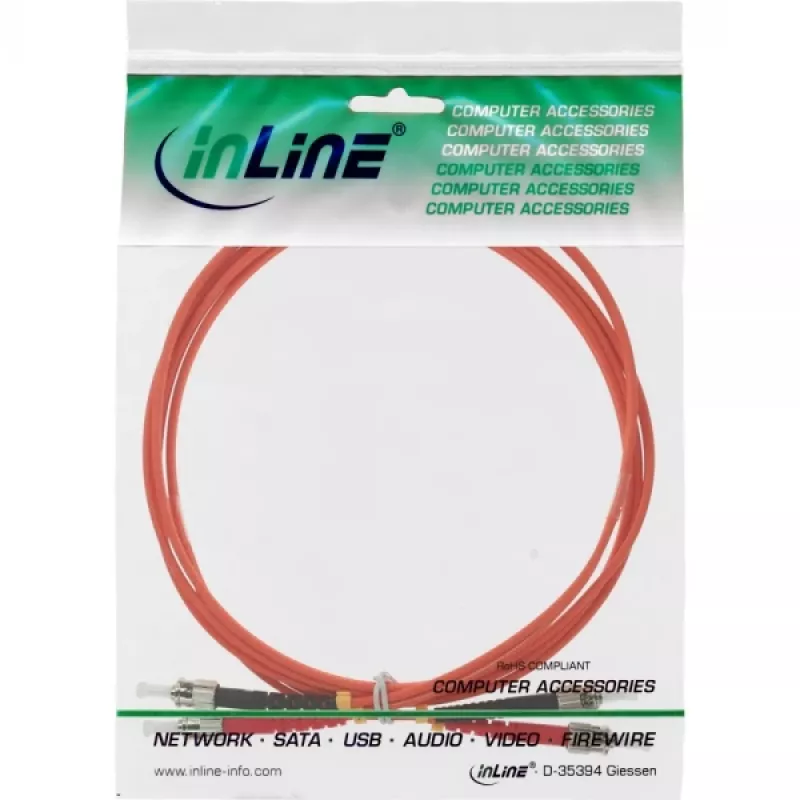 InLine Fiber Optical Duplex Cable ST/ST 50/125µm OM2 3m