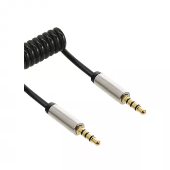 InLine Slim Audio Spiral Cable 3.5mm male / male 4-pin Stereo 2m