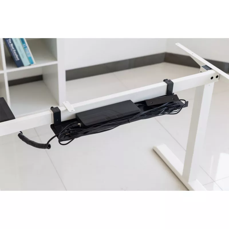 Cable guide/shelf for under-table mounting InLine 131×590×74 mm, black