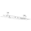 Cable guide/shelf for under-table mounting InLine 131×590×74 mm, black