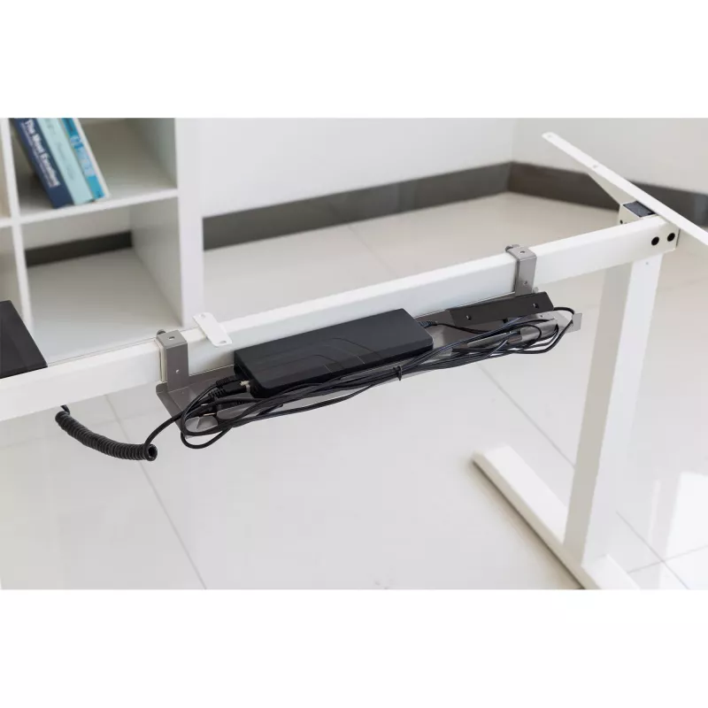 Cable guide shelf for under-table mounting InLine 131×590×74 mm grey