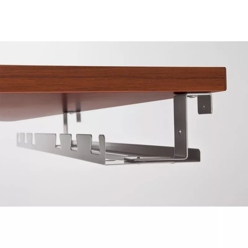 Cable guide shelf for under-table mounting InLine 131×590×74 mm grey