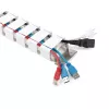 Cable duct for height-adjustable tables InLine 4-chamber, white, length 1.28 m