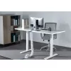 Cable duct for height-adjustable tables InLine 4-chamber, white, length 1.28 m