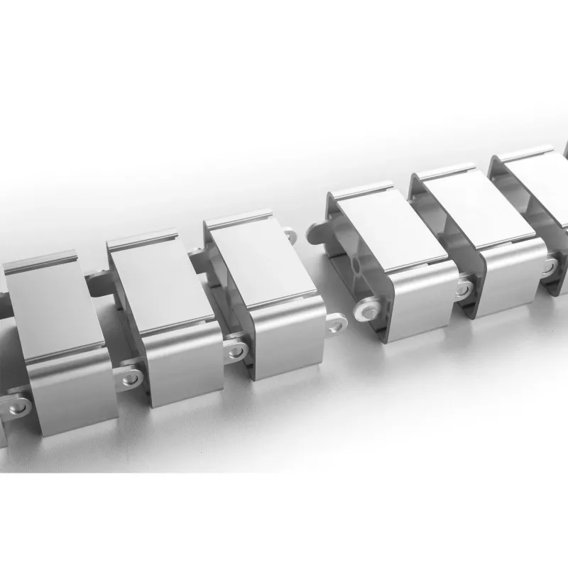 Cable duct InLine for height-adjustable tables, 4 chambers, grey, 68×36×42 mm