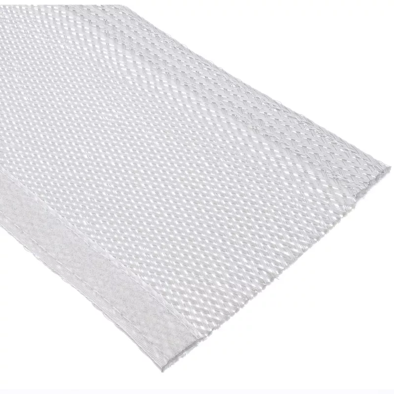 InLine Cable conduit, fabric hose with hook and loop fastener, 1m x 25mm white