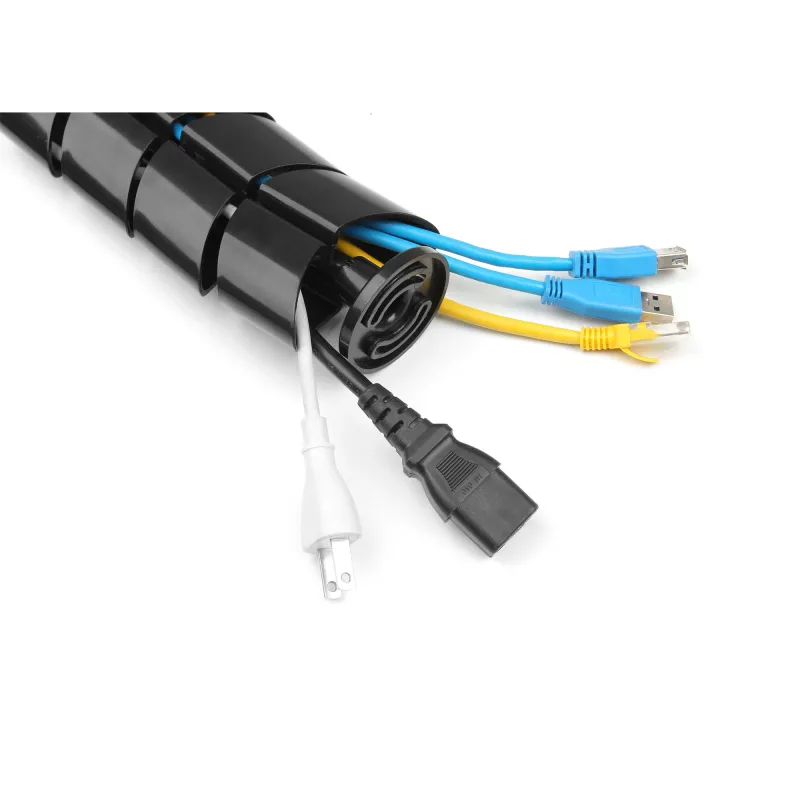 InLine Cable duct flexible, vertical for tables, 2 chambers, 0.80m black