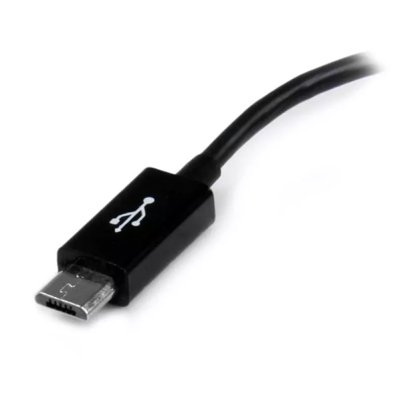 StarTech.com 5in Micro USB to USB OTG Host Adapter M/F, 0.127 m, Micro-USB B, USB A, USB 2.0, 0.48 Gbit/s, Black