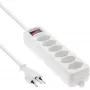 InLine Power strip SWITZERLAND, 6-way, with switch, 1.5m, white