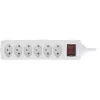InLine Power strip SWITZERLAND, 6-way, with switch, 1.5m, white