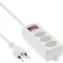 InLine Socket strip SWITZERLAND, 3-way, with switch, 1.5m, white