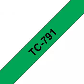 Brother Labelling Tape 9mm, Black on green, TC, Black, Japan, 5 year(s), Brother