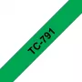 Brother Labelling Tape 9mm, Black on green, TC, Black, Japan, 5 year(s), Brother