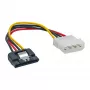 InLine SATA Power Adapter Cable 4pin Molex / 15pin SATA with latch 0.30m